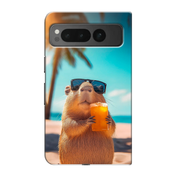 Пластиковый чехол на Google Pixel Fold с принтом Капибара Пластиковый чехол на Google Pixel Fold с принтом Капибара