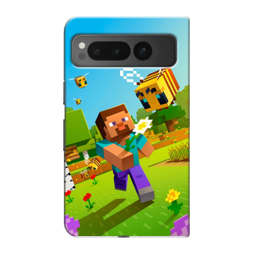 Пластиковый чехол на Google Pixel Fold с принтом Майнкрафт Minecraft Пластиковый чехол на Google Pixel Fold с принтом Майнкрафт Minecraft