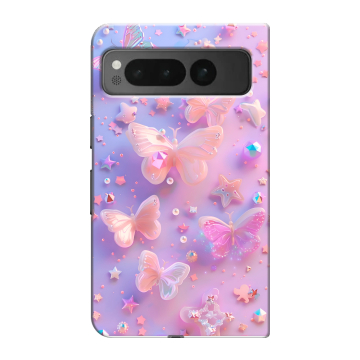 Пластиковый чехол на Google Pixel Fold с принтом Бабочки Пластиковый чехол на Google Pixel Fold с принтом Бабочки