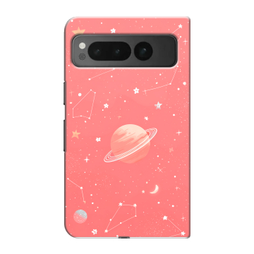 Пластиковый чехол на Google Pixel Fold с принтом Розовый космос Пластиковый чехол на Google Pixel Fold с принтом Розовый космос