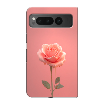 Пластиковый чехол на Google Pixel Fold с принтом Розовая роза Пластиковый чехол на Google Pixel Fold с принтом Розовая роза