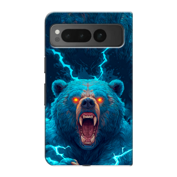 Пластиковый чехол на Google Pixel Fold с принтом Медведь Пластиковый чехол на Google Pixel Fold с принтом Медведь