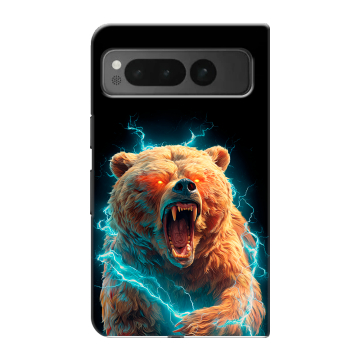 Пластиковый чехол на Google Pixel Fold с принтом Медведь Пластиковый чехол на Google Pixel Fold с принтом Медведь