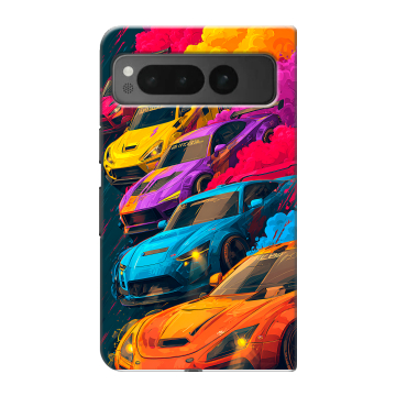 Пластиковый чехол на Google Pixel Fold с принтом Тачки Пластиковый чехол на Google Pixel Fold с принтом Тачки