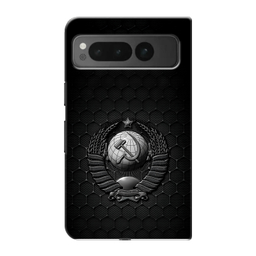 Пластиковый чехол на Google Pixel Fold с принтом Герб Флаг СССР Пластиковый чехол на Google Pixel Fold с принтом Герб Флаг СССР