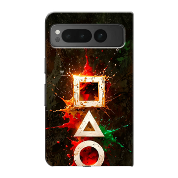 Пластиковый чехол на Google Pixel Fold с принтом Squid Game Игра кальмара Пластиковый чехол на Google Pixel Fold с принтом Squid Game Игра кальмара