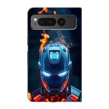 Пластиковый чехол на Google Pixel Fold с принтом IronMan Железный человек Пластиковый чехол на Google Pixel Fold с принтом IronMan Железный человек