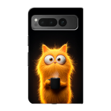 Пластиковый чехол на Google Pixel Fold с принтом Смешной кот Пластиковый чехол на Google Pixel Fold с принтом Смешной кот