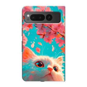 Пластиковый чехол на Google Pixel Fold с принтом Красивый кот Пластиковый чехол на Google Pixel Fold с принтом Красивый кот