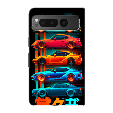 Пластиковый чехол на Google Pixel Fold с принтом машины тачки Пластиковый чехол на Google Pixel Fold с принтом машины тачки