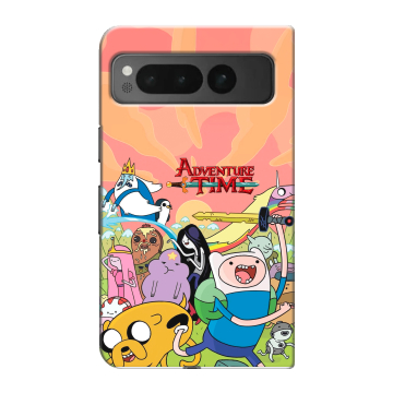 Пластиковый чехол на Google Pixel Fold с принтом Adventure time Время приключений Пластиковый чехол на Google Pixel Fold с принтом Adventure time Время приключений