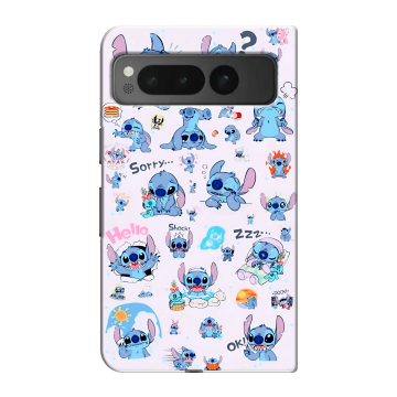 Пластиковый чехол на Google Pixel Fold с принтом Лило и Стич Пластиковый чехол на Google Pixel Fold с принтом Лило и Стич