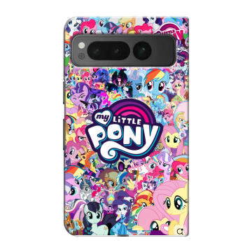 Пластиковый чехол на Google Pixel Fold с принтом My little pony Дружба чудо Пластиковый чехол на Google Pixel Fold с принтом My little pony Дружба чудо