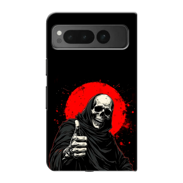Пластиковый чехол на Google Pixel Fold с принтом смешной скелет Пластиковый чехол на Google Pixel Fold с принтом смешной скелет
