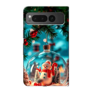 Пластиковый чехол на Google Pixel Fold с принтом Новый год Пластиковый чехол на Google Pixel Fold с принтом Новый год