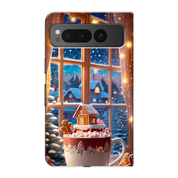 Пластиковый чехол на Google Pixel Fold с принтом Новый год Пластиковый чехол на Google Pixel Fold с принтом Новый год