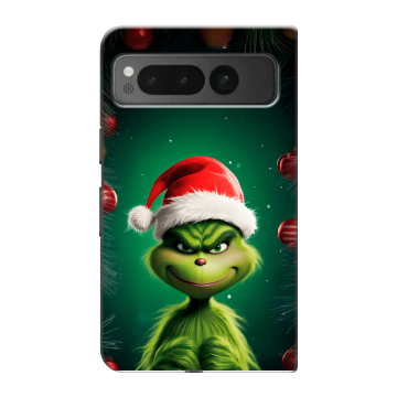 Пластиковый чехол на Google Pixel Fold с принтом Гринч Новый год Рождество Пластиковый чехол на Google Pixel Fold с принтом Гринч Новый год Рождество