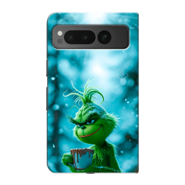 Пластиковый чехол на Google Pixel Fold с принтом Новый год гринч Пластиковый чехол на Google Pixel Fold с принтом Новый год гринч