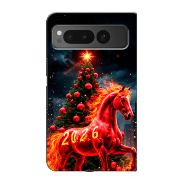 Пластиковый чехол на Google Pixel Fold с принтом Новый год Пластиковый чехол на Google Pixel Fold с принтом Новый год