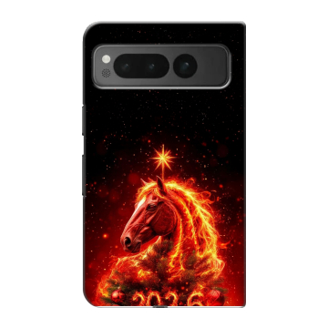 Пластиковый чехол на Google Pixel Fold с принтом Новый год Пластиковый чехол на Google Pixel Fold с принтом Новый год