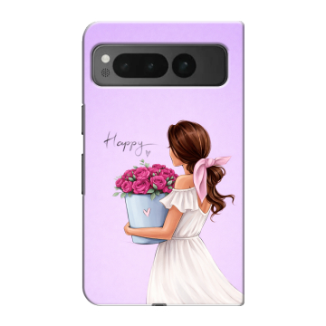 Пластиковый чехол на Google Pixel Fold с принтом женский Пластиковый чехол на Google Pixel Fold с принтом женский
