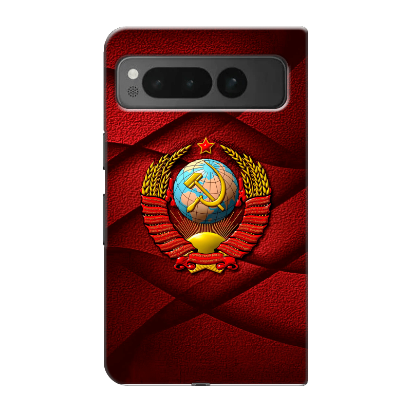 Пластиковый чехол на Google Pixel Fold с принтом Герб СССР Пластиковый чехол на Google Pixel Fold с принтом Герб СССР