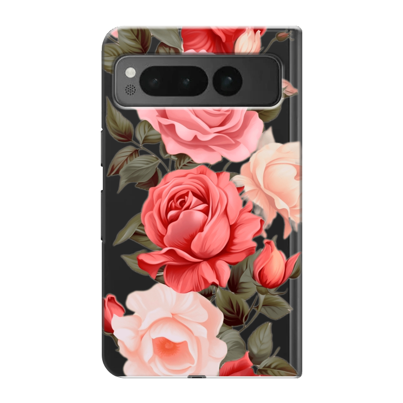 Пластиковый чехол на Google Pixel Fold с принтом Розы Пластиковый чехол на Google Pixel Fold с принтом Розы