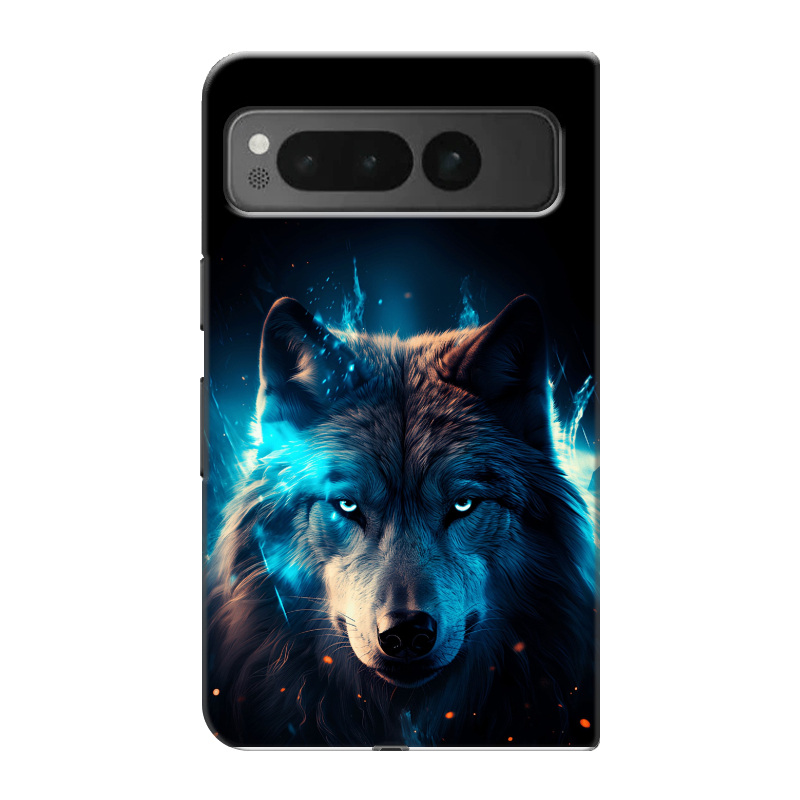 Пластиковый чехол на Google Pixel Fold с принтом Волк ночной Пластиковый чехол на Google Pixel Fold с принтом Волк ночной