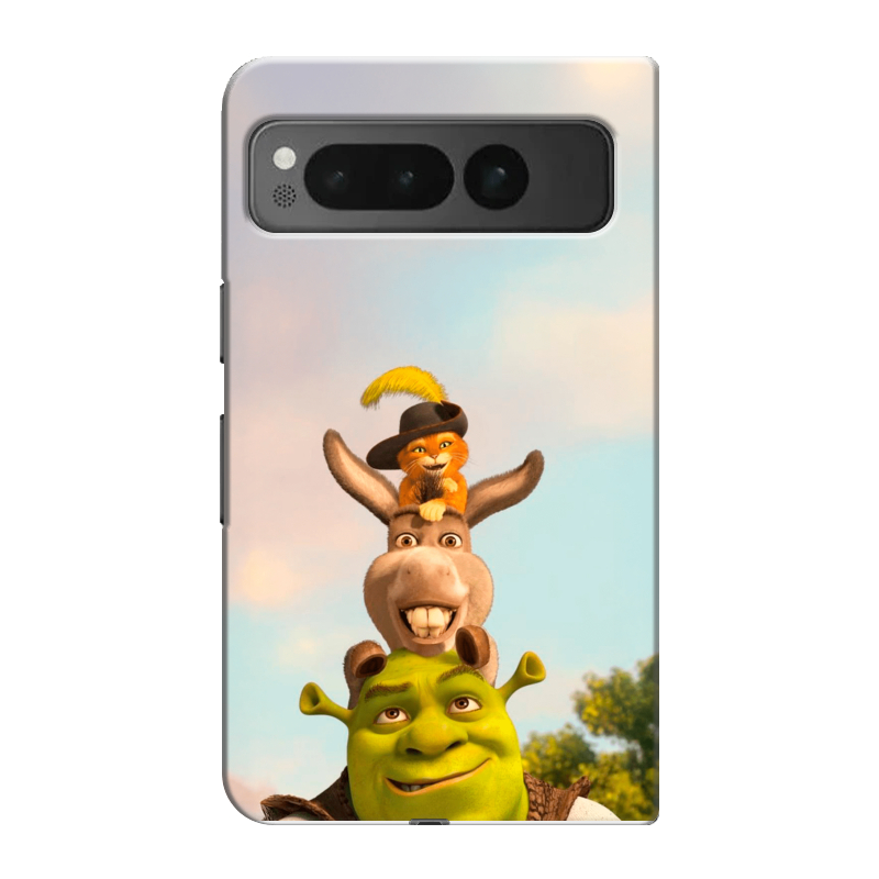 Пластиковый чехол на Google Pixel Fold с принтом Шрек Shrek Пластиковый чехол на Google Pixel Fold с принтом Шрек Shrek
