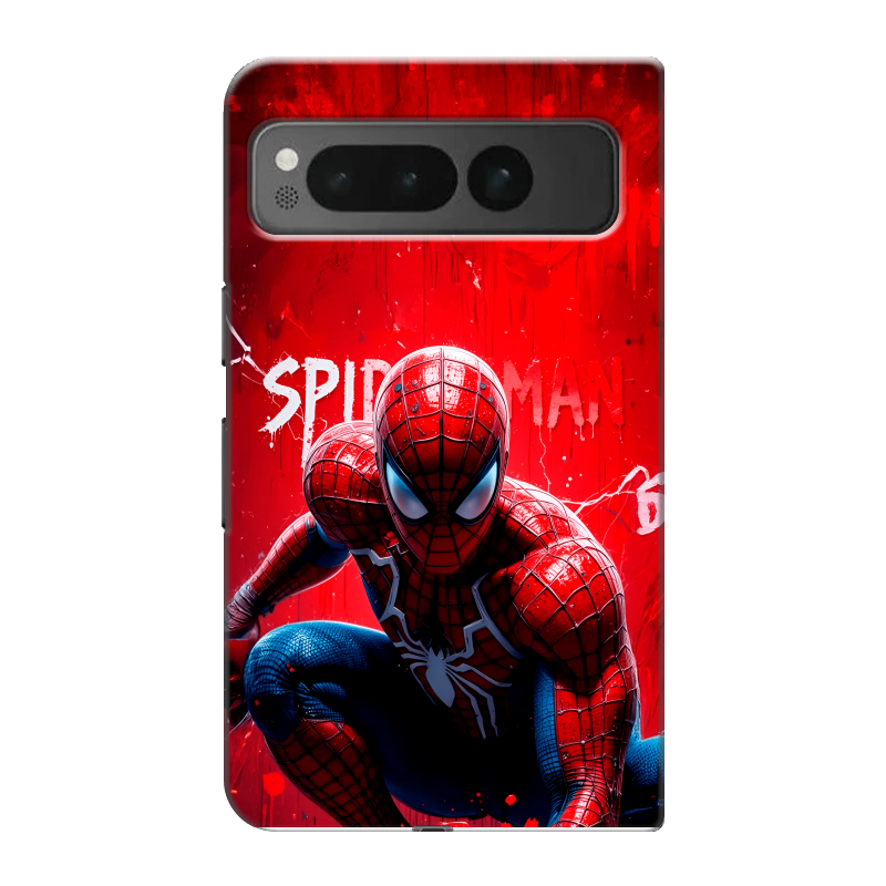 Пластиковый чехол на Google Pixel Fold с принтом Spiderman Человек паук Пластиковый чехол на Google Pixel Fold с принтом Spiderman Человек паук