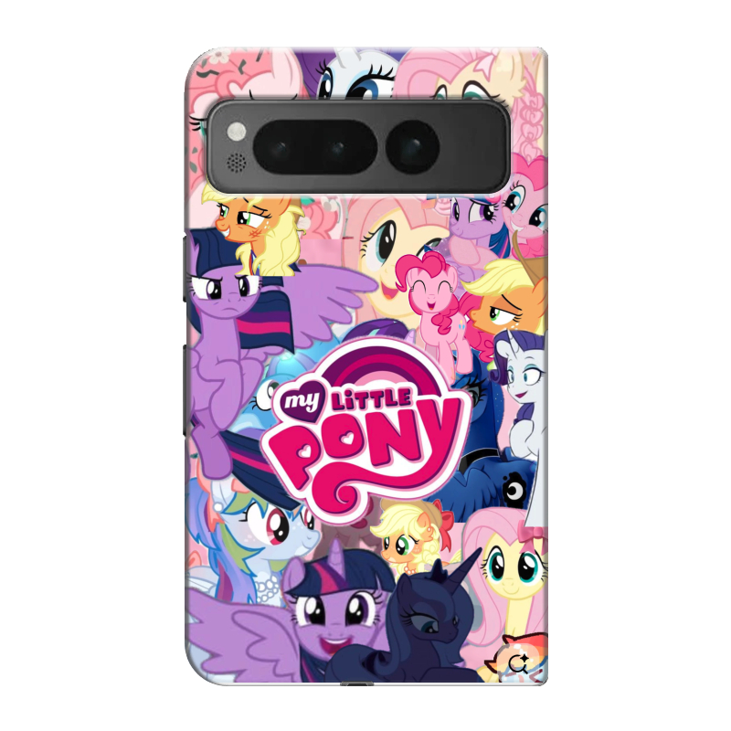 Пластиковый чехол на Google Pixel Fold с принтом My little pony Дружба чудо Пластиковый чехол на Google Pixel Fold с принтом My little pony Дружба чудо