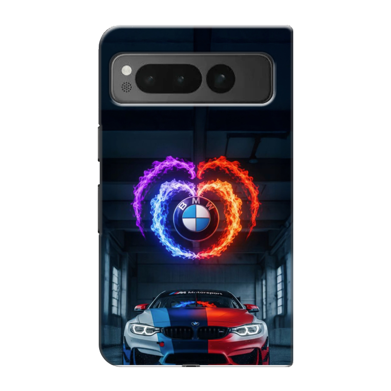 Пластиковый чехол на Google Pixel Fold с принтом BMW БМВ Пластиковый чехол на Google Pixel Fold с принтом BMW БМВ