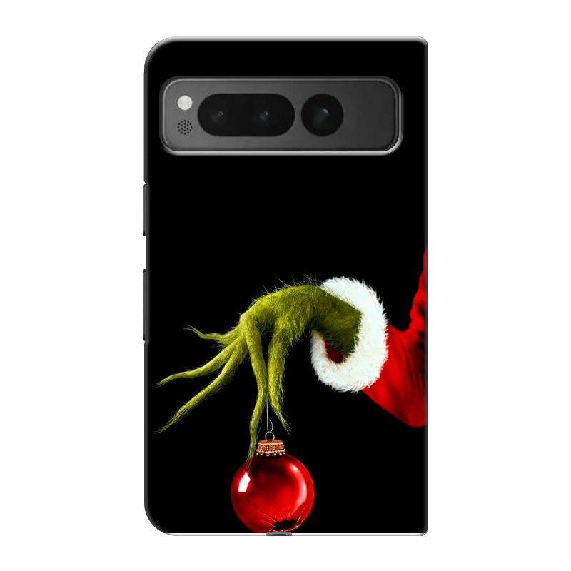 Пластиковый чехол на Google Pixel Fold с принтом Новый год Гринч Пластиковый чехол на Google Pixel Fold с принтом Новый год Гринч
