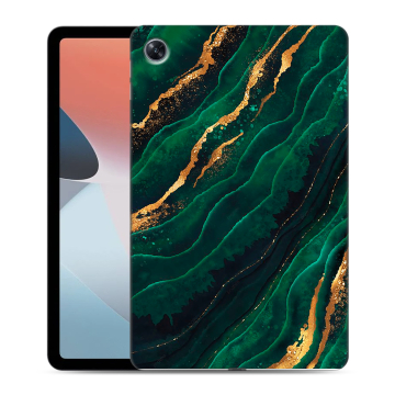 Силиконовый чехол на планшета OPPO Pad Air с принтом Мрамор зеленое золото Силиконовый чехол на планшета OPPO Pad Air с принтом Мрамор зеленое золото