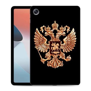 Силиконовый чехол на OPPO Pad Air с принтом Герб России золотой