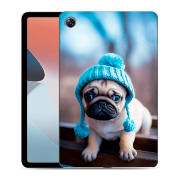 Силиконовый чехол на OPPO Pad Air с принтом Мопс в шапке Силиконовый чехол на OPPO Pad Air с принтом Мопс в шапке