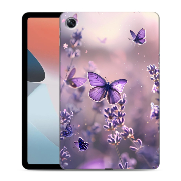 Силиконовый чехол на OPPO Pad Air с принтом бабочки и лаванда
