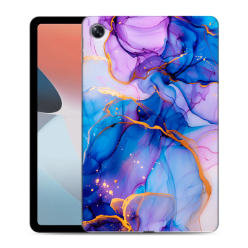 Силиконовый чехол на OPPO Pad Air с принтом синий мрамор Силиконовый чехол на OPPO Pad Air с принтом синий мрамор