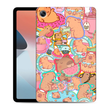 Силиконовый чехол на OPPO Pad Air с принтом капибары Силиконовый чехол на OPPO Pad Air с принтом капибары
