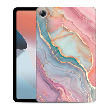 Силиконовый чехол на OPPO Pad Air с принтом розовый мрамор Силиконовый чехол на OPPO Pad Air с принтом розовый мрамор