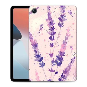 Силиконовый чехол на OPPO Pad Air с принтом цветы лаванда Силиконовый чехол на OPPO Pad Air с принтом цветы лаванда