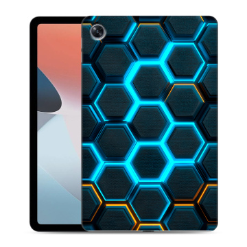 Силиконовый чехол на OPPO Pad Air с принтом Неоновые соты