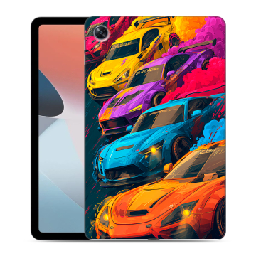 Силиконовый чехол на OPPO Pad Air с принтом Тачки