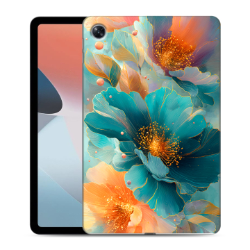 Силиконовый чехол на OPPO Pad Air с принтом Цветы