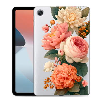 Силиконовый чехол на OPPO Pad Air с принтом цветы