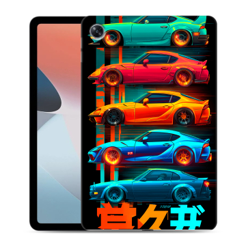 Силиконовый чехол на OPPO Pad Air с принтом машины тачки