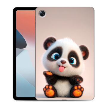 Силиконовый чехол на OPPO Pad Air с принтом милая панда Силиконовый чехол на OPPO Pad Air с принтом милая панда