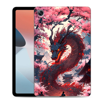 Силиконовый чехол на OPPO Pad Air с принтом Дракон Японский Силиконовый чехол на OPPO Pad Air с принтом Дракон Японский