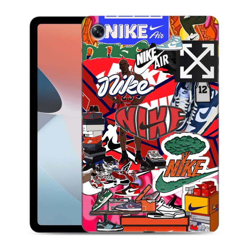Силиконовый чехол на OPPO Pad Air с принтом Найк Nike яркий Силиконовый чехол на OPPO Pad Air с принтом Найк Nike яркий