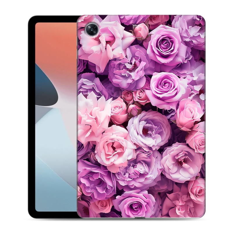 Силиконовый противоударный чехол на OPPO Pad Air с принтом лавандовые розы Силиконовый противоударный чехол на OPPO Pad Air с принтом лавандовые розы